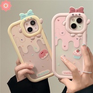 C014 C015 SOFT CASE PITA ICE CREAM STRAWBERRY 3D REALME 2 2 PRO C1 C2 C3 C11 2020 C12 C15 C21 C25 C2