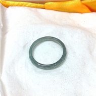 Acp8715 Blue Water Jadeite Diamond Cutting Sert Grade A Jade Ring Ring Size 6.25 US