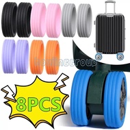 8PCS Luggage Wheels Protector Cover Silicone Trolley Case Silent Caster Sleeve Universal Reduce Nois