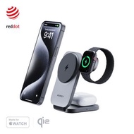 【AUKEY】 MagFusion Z Qi2 三合一磁吸折疊式旅行無線充電器