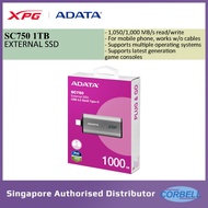 ADATA SC750 EXTERNAL MOBILE SSD DATA STORAGE TYPE C 1,050/1,000 MB/s read/write  1 TB [AD 1608]