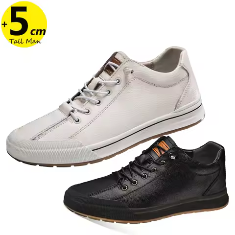 Men Elevator Shoes Height Increase Insole 5cm Man Chunky Sports Sneakers Plus Size 36-44