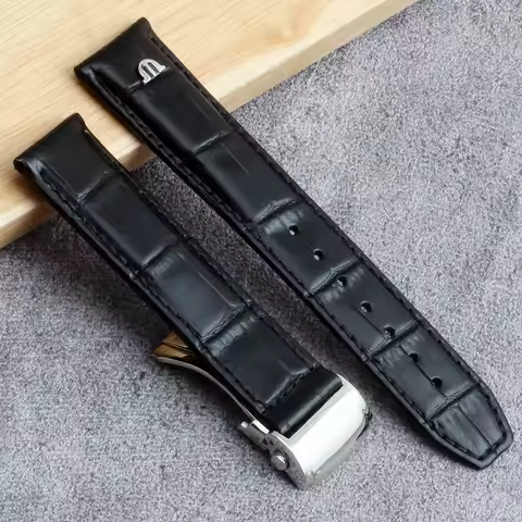 For Maurice Lacroix Genuine Leather Watch Strap PT6158pt6098 Black Brown 20mm 22mm Men's Business wi