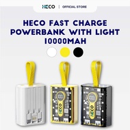 Heco Fast Charge Powerbank with Light 10000 mah