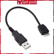 WIN 20cm 9pin Male to External USB A Male PC Mainboard Internal Data Extension Cable