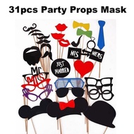 31pcs 31 pcs Wedding Birthday Shooting Photo Booth Props Mask Stick  2023.1