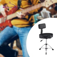 [deevoka] Drum Throne with Backrest,Hydraulic Drum Stool,Drum Chair,Padded Height Adjustable Saddle 