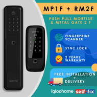 igloohome Bundle - Digital Door &amp; Gate Lock RM2F (Fingerprint) + MP1F  (FREE Delivery + Installation) 2 Years Warranty