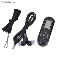PurpleSun Portable Mini FM Radio Digital Display FM Receiver Retro FM Player Style DSP With Headphones Lanyard Radio Stations Speaker SG