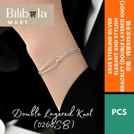 Bilibala Mart S925 Sterling Silver Bracelet - Double Layered Knot / Gelang Tangan Perempuan - Korean
