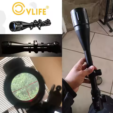 CVLIFE 6-24x50 AO Long Range Scope with Red And Green Illuminated Reticle plus Scope Rings
