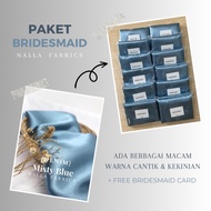 Paket Bridesmaid Kain Satin Maxmara Premium (Free Bridesmaid Card) -
