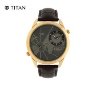 Titan Globe Trotter Grey Analog Dual Time Men's Watch 1707WL01