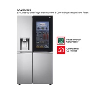 LG GC-X257CSES | 674L Side-by-Side Fridge with InstaView & Door-in-Door in Noble Steel Finish