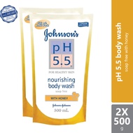 Johnson's pH5.5 Body Wash 500ml x2 Refill Pack