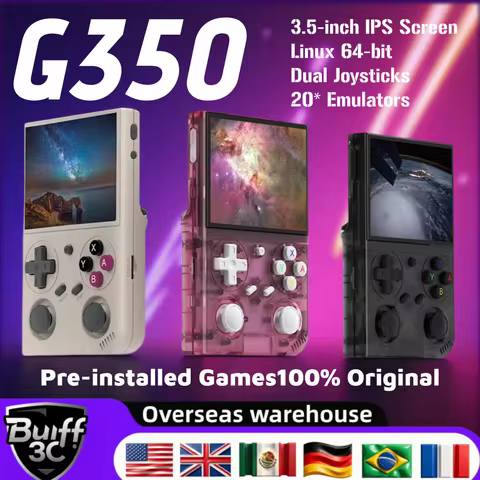 G350 Handheld Game Console 3.5'' IPS Screen Linux SystemRK3326 Dual Joystick Vibration Motor Retro P