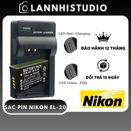 Sạc Pin Nikon EN-EL20 cho máy ảnh Nikon sử dụng pin EL-20 bao gồm: Nikon 1 AW1 Nikon COOLPIX A Nikon