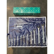 ประแจแหวนปากตาย ASAHI 11PCS (8-24)