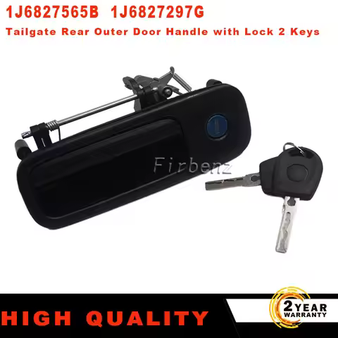 New Tailgate Rear Outer Door Handle with Lock 2 Keys 1J6827565B 1J6827297G For VW Golf A4 MK4 Lupo M