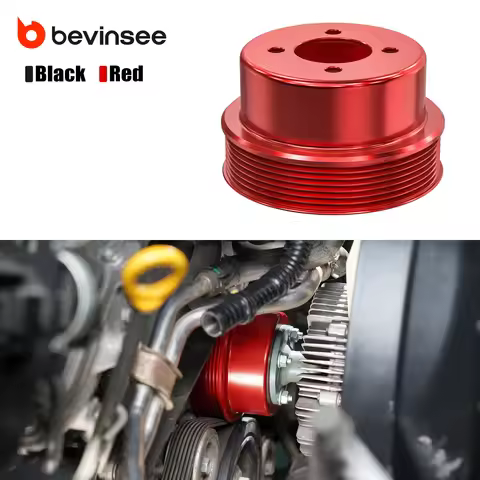 BEVINSEE Aluminium Water Pump Pulley for Toyota FJ Cruiser/Tacoma/Tundra/4Runner, fit for All Models