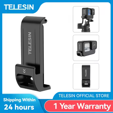 TELESIN For GoPro 9 10 11 12 Waterproof Side Cover Easy Removable Type-C Charging Cover Port For GoP