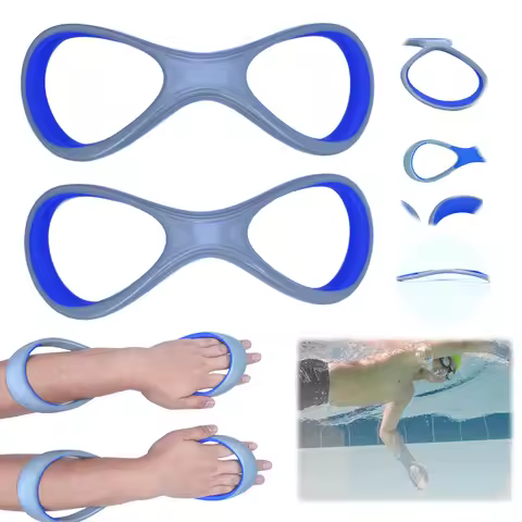 1 Pair Forearm Fulcrum Fin 8-Shaped Corrective High Elbow Swim Webbed Glove Swimming Training Elbow 