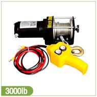 Lagox รอกไฟฟ้า 12v รอกสลิงไฟฟ้า12V วินซ์ไฟฟ้า12v winch12v กว้านสลิงไฟฟ้า รอกลากรถ รอกยกของ 12v มอเตอร์กันน้ำ ลากได้น้ำหนัก1814โล