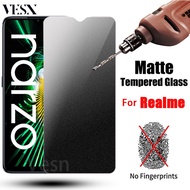 กระจกอย่างหนา Matte ปกป้องหน้าจอสำหรับ Realme Narzo 70 50i 50A Prime 50 30 30A 20 20A X7 X2 X50 Pro XT V13 V15 V20 V23 V25 V30 5G 4G 2024