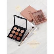 makeup pallete pallet eyeshadow Palet Pembayang Mata 3CE Sembilan Warna Grid Ujian Warna Matte Berpa