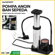 hoot sale Pompa Angin Ban Sepeda Dan Motor Portable Silver berkualitas