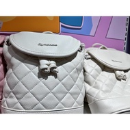 OHSOME - Egradable Black/Beige/Pink Quilted Backpack Women's Backpack