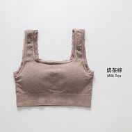 Áo bra nữ cổ vuông hở lưng chữ U hai dây ren dễ thương freesize 37-55kg - Áo croptop viền ren mút ng