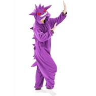 UNGU Xie POKEMON GENGAR PURPLE THORNS ONESIE COSTUME PAJAMA COSPLAY KIGURUMI IMPORTED