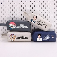 BTS Merchandise Tian Jungkook Kim Taehyung Min Yoongi Park Jimin Canvas Cute Pencil Case BD01