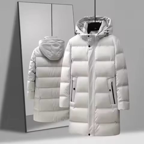 Canada Fashion Winter Jacket for Man Down Coat Parka Men's White Goose Down Jacket Hooded Warm Thick