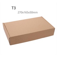 T3 3A Craft Paper Box Packing (10/30/50 Pcs) kotak 27cmx16.5cmx5cm carton
