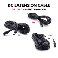 READY STOCK 3/5/10 12V DC Extension 5.5mm*2.1mm Cable Male Female Power Cord Cable Suitable For EZVI