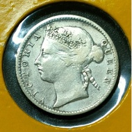Straits Settlement Queen Victoria 10 Cent 1891