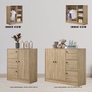 ROAM Children Wardrobe cabinet with hanging rod 4 5 Door Baju Almari kanak kanak kabinet Cupboard Oak Color Storage rak