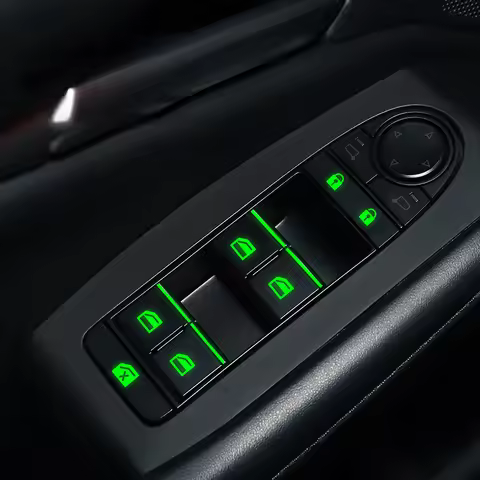 Car Window Lifter Luminous Switch Button Stickers for Audi A1 A2 A3 8p 8v 8l A4 b6 b7 b8 b9 A5 A6 c5