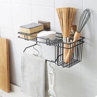 Wrought Iron Kitchen Bathroom Rack Rag Drain Rack Household Non Marking Sink Sink Basket Detergent S