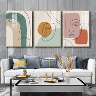Bộ 3 tranh treo tường trang trí 50 mẫu tranh phong cách boho art minimalism nhận in theo yêu cầu tặn