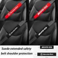 Mercedes Benz car Suede Seat Belt Extended Shoulder Protection 36CM Seat Belt Protective Cover Decorative Products AMG E200 W210 W212 W203 C200 E350 A180 CLA A45 E240 E250 C200 GLC