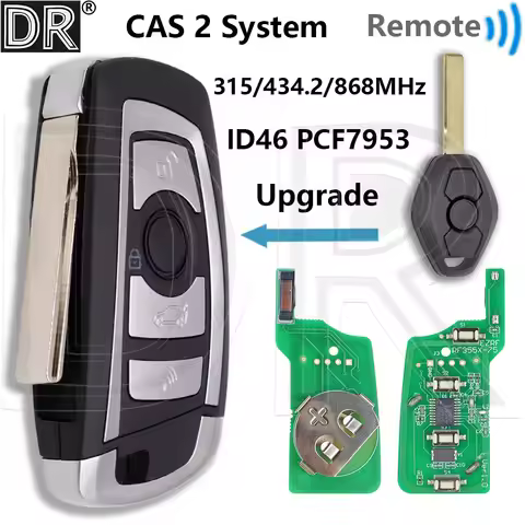 DR Great Upgrade CAS2 System ID46 PCF7953 315/434/868MHz HU92 Flip Key Car Remote Key For BMW E60 E6