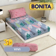 Sprei Bonita Ukuran 100x200 Super Single Tinggi 20 Fitted 3D Disperse