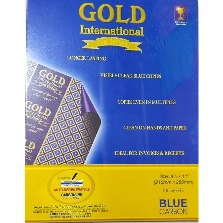 Gold International Film Carbon Paper Short (Blue/Black)100sheets