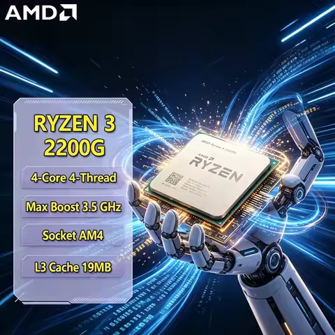 AMD Ryzen 3 2200G AMD R3 2200G CPU 4-Core 4-Thread 3.5GHz Unlocked Desktop Processor Socket AM4 Gami