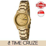 [Time Cruze] Seiko 5 SYME02  Automatic Analog Gold Tone Stainless Steel Gold Dial Small Women Watch SYME02K1 SYME02K