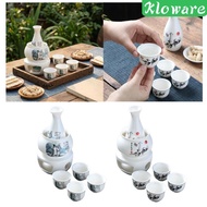 [Kloware] Ceramic Sake Set with Warmer Sake Warmer Tool for Restaurant