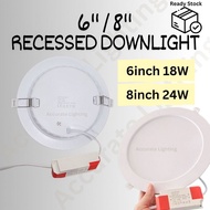 LED Downlight 6inch 8inch Ceiling Recessed Downlight (18WATT & 24WATT) 4000K WHITE DOWNLIGHT